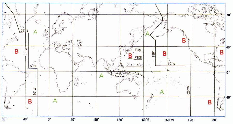 世界の浮標式地図